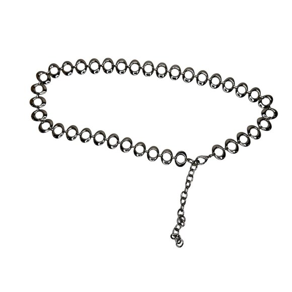Y2K Silver Tone Chain Link Belt 36.5” Adjustable - Picture 1 of 3